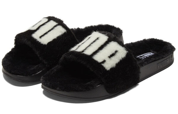 Тапочки leadcat 2.0 fuzz 'black white' Puma, черный — фото 3