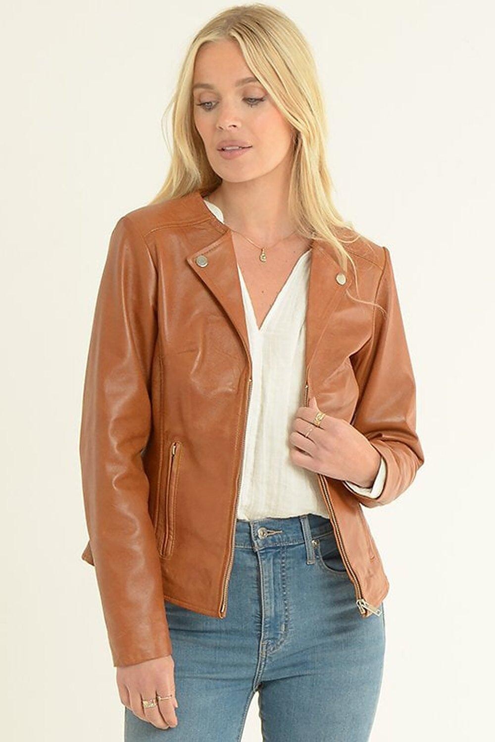 

Модная байкерская куртка из натуральной кожи 'MB' Ashwood Leather, коричневый