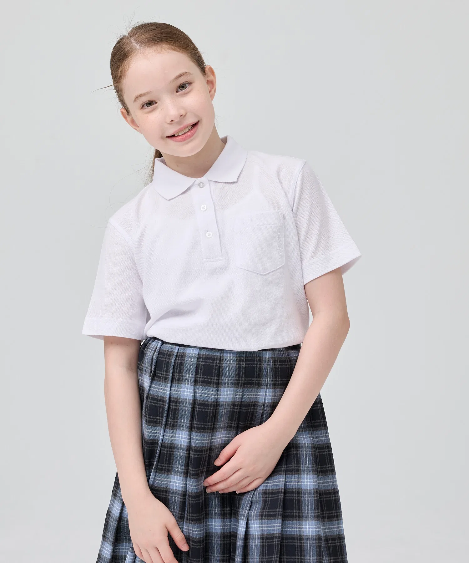 【ШКОЛА BEAMS】Детская футболка-поло с коротким рукавом BEAMS SCHOOL