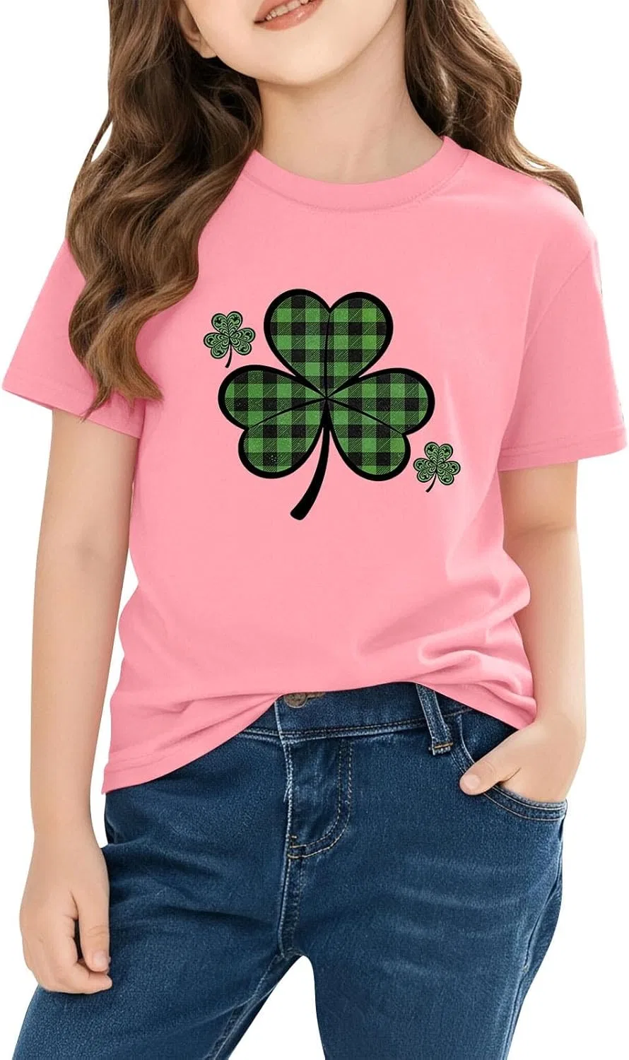 Футболка с принтом Shamrock, Zzalalana, Pink — фото 2