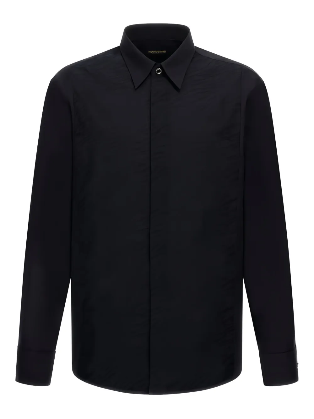 

Рубашка с застежкой на пуговицы и принтом "зебра" Roberto Cavalli, черный