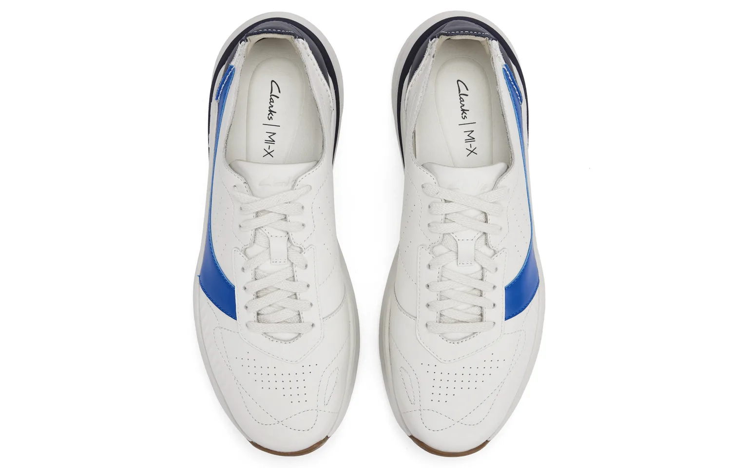 Мужские повседневные кроссовки low top Clarks, White/Dark Blue/Light Blue 261876387 — фото 4
