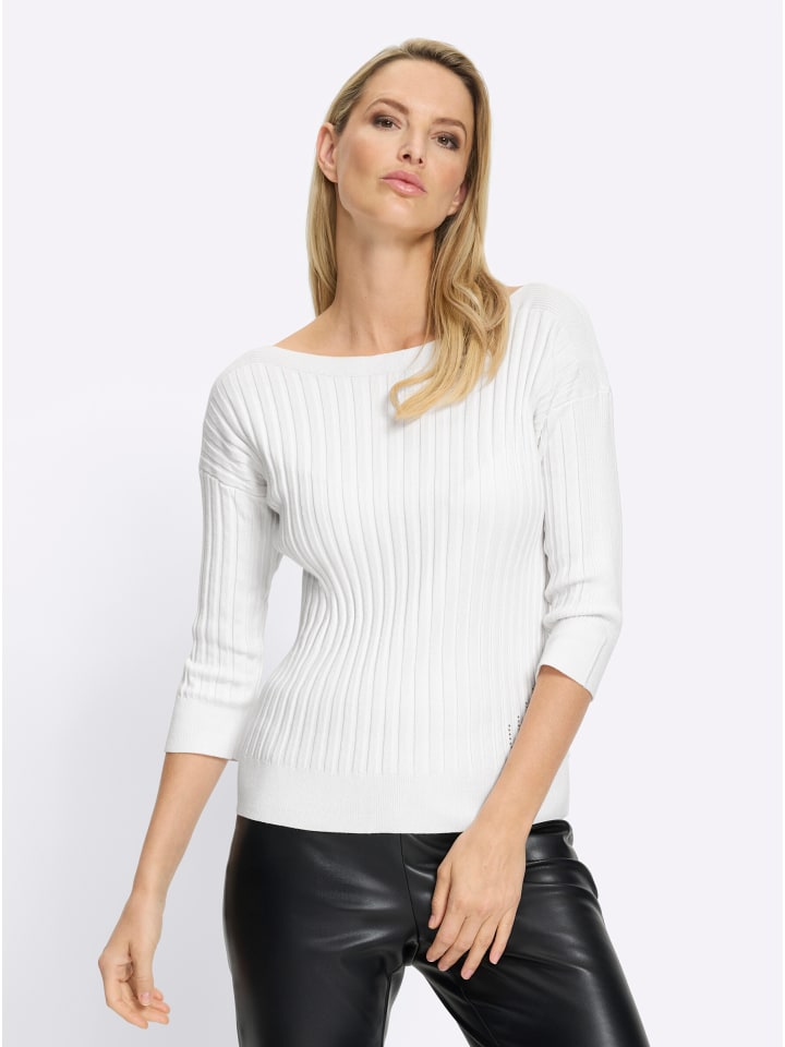 

Heine Тонкий вязаный свитер цвета экрю