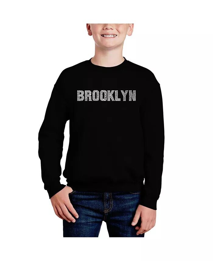 

Brooklyn Neighborhoods — толстовка с круглым вырезом Big Boy's Word Art La Pop Art, красный