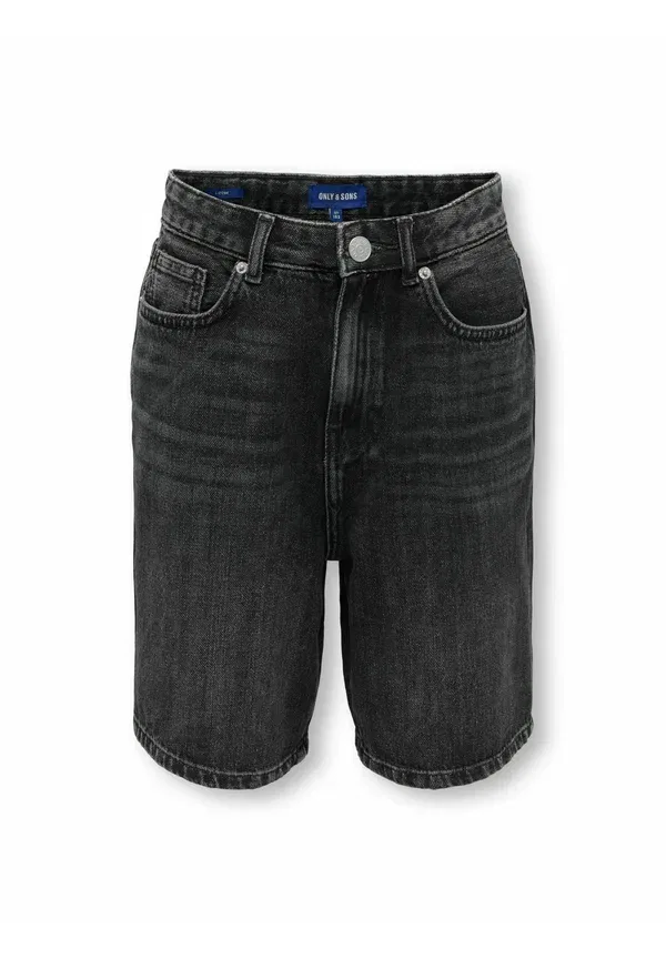Джинсовые шорты Only & Sons Junior, модель osjfade loose fit, цвет вымытый черный