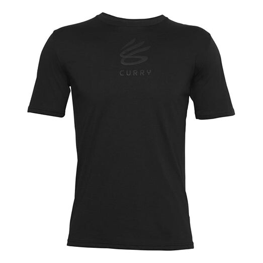 

Футболка men's curry logo printing round neck loose short sleeve black Under Armour, черный