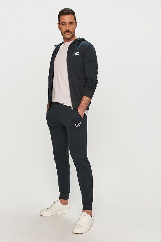 

Хлопковый спортивный костюм EA7 Emporio Armani, темно-синий