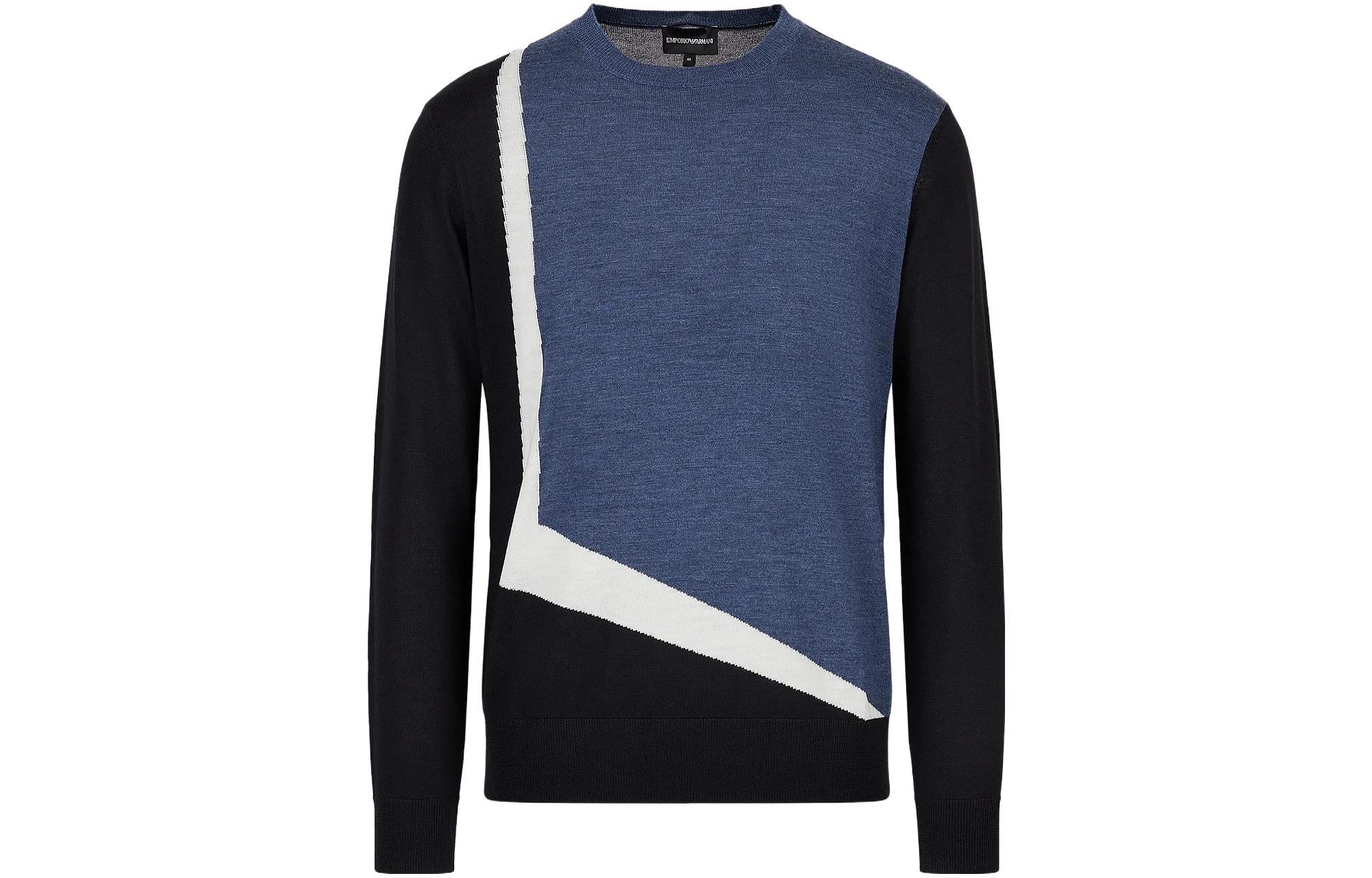 

Emporio Armani Мужской свитер, синие, с круглым вырезом, средней толщины, другие