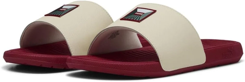 Сандалии-шлепанцы PUMA Cool Cat 2.0 Greenside унисекс, цвет Alpine Snow Dark Crimson