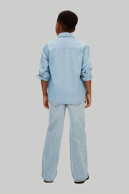 Рубашка хлопковая Calvin Klein Jeans, синий — фото 4