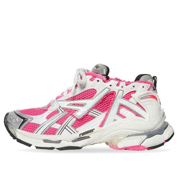 Кроссовки runner sneakers 'white pink grey mesh and nylon' Balenciaga, белый