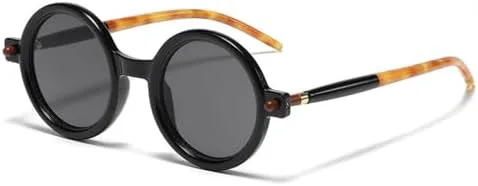 

Круглые солнцезащитные очки для женщин, винтажные солнцезащитные очки с заклепками, прозрачные очки для мужчин, очки с защитой от УФ-излучения UV400 MTZJH, C4