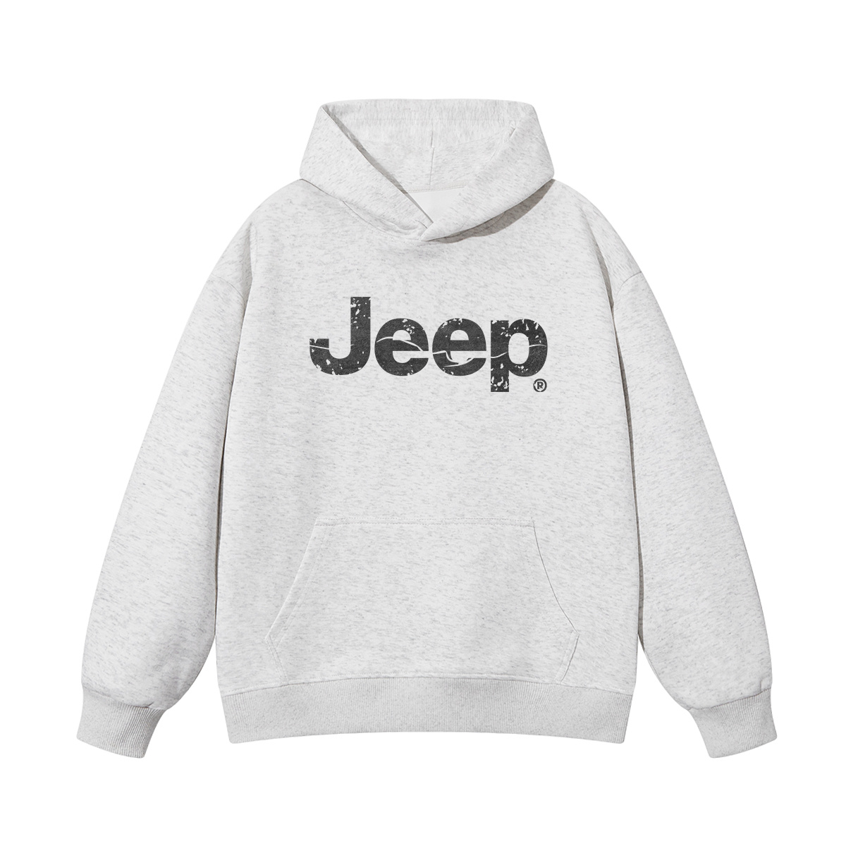 Толстовка с капюшоном утепленная для школьников Jeep, new year красный fleece-lined — фото 2