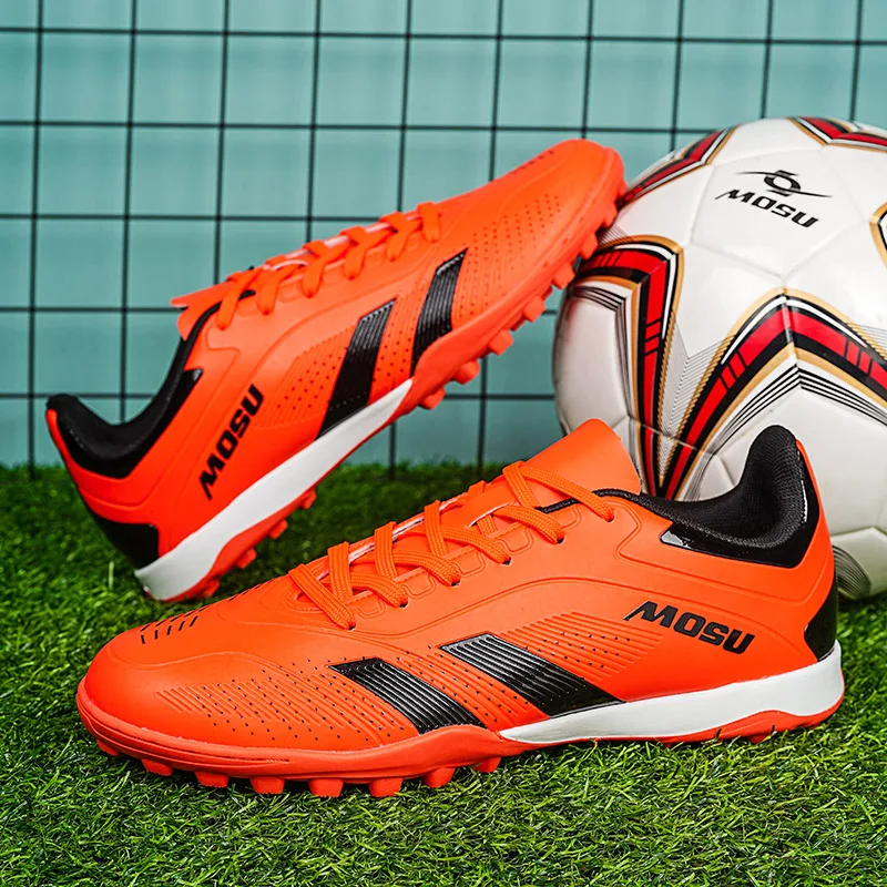 Детские футбольные бутсы с низким верхом из износостойкого ПВХ HBRK, Turf-Black Red — фото 3