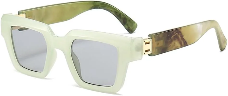 

Популярные квадратные солнцезащитные очки для женщин и мужчин, для путешествий, яркие, ретро, ​​роскошные, с защитой от УФ-излучения UV400 LJTJTAV, Light Green