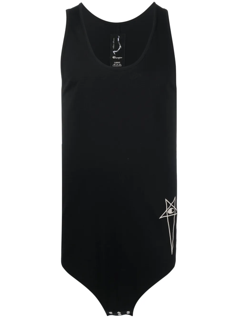 

Топ с вышитым логотипом Rick Owens X Champion, черный
