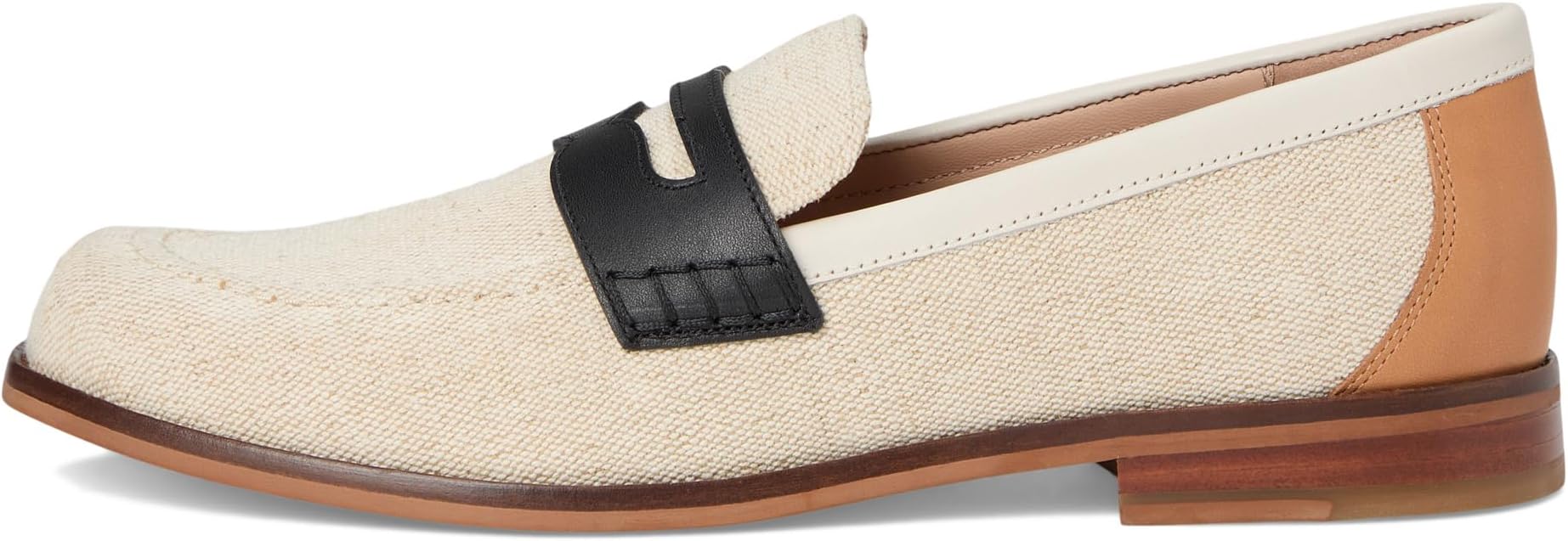 Лоферы Cole Haan Lana Lux Penny Loafers Remastered, Canvas/Black/IvroySee Less — фото 4
