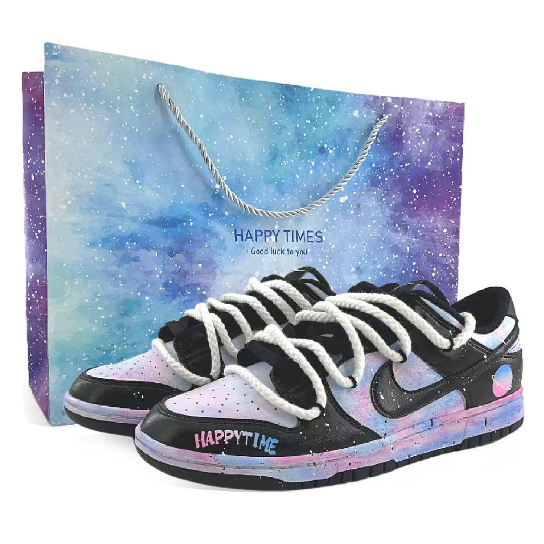

Nike Dunk устойчивые к истиранию низкие кроссовки для скейтбординга unisex blue pink