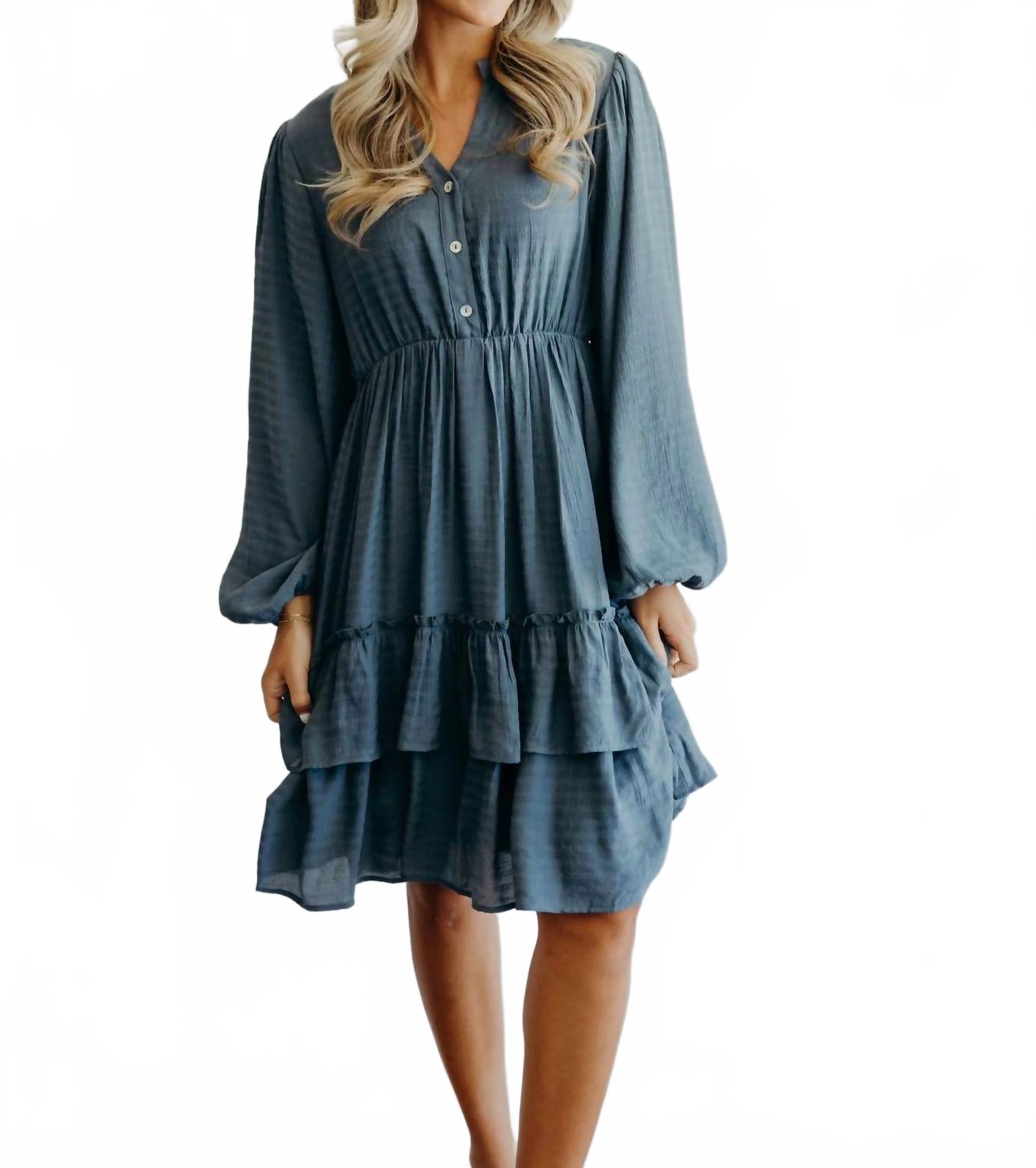 

Платье Матильда Лагун в синем Mikarose