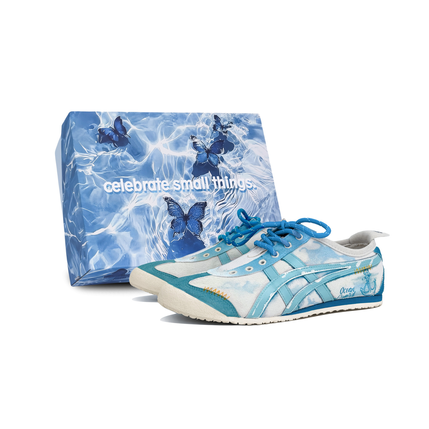 

Onitsuka Tiger Мексико 66 низкие повседневные кроссовки унисекс бежево-голубые, цвет Beige Blue