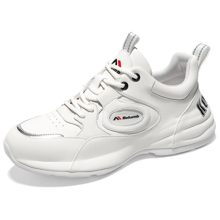 

Колумб противоскользящие износостойкие низкие повседневные беговые кроссовки мужские белые