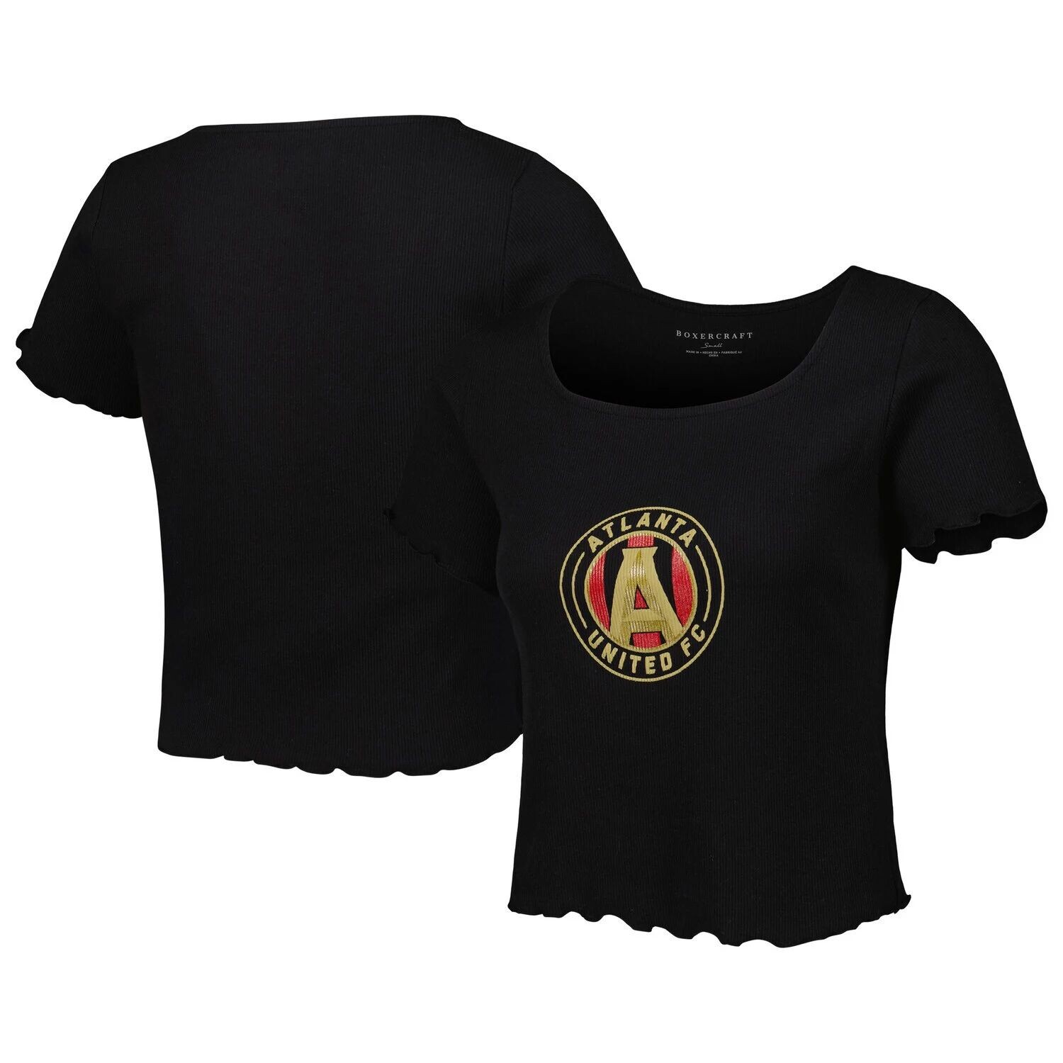 

Женская черная футболка Atlanta United FC Baby Rib, Черный, Женская черная футболка Atlanta United FC Baby Rib