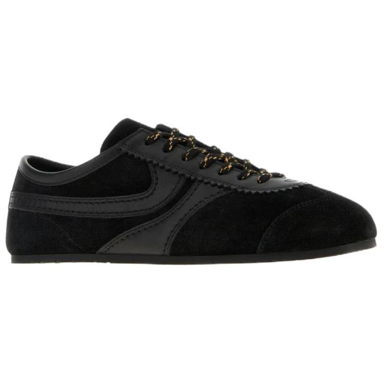 DRIES VAN NOTEN Женские повседневные кроссовки Suede Low top черные — фото 3