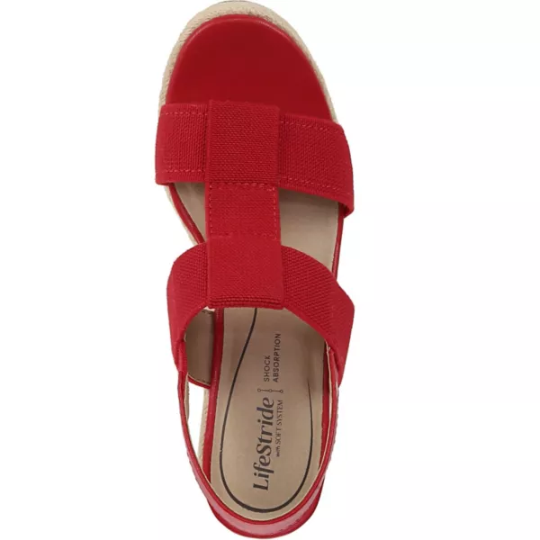 Женские эспадрильи на клиньях Tallulah Lifestride, цвет red faux leather — фото 4