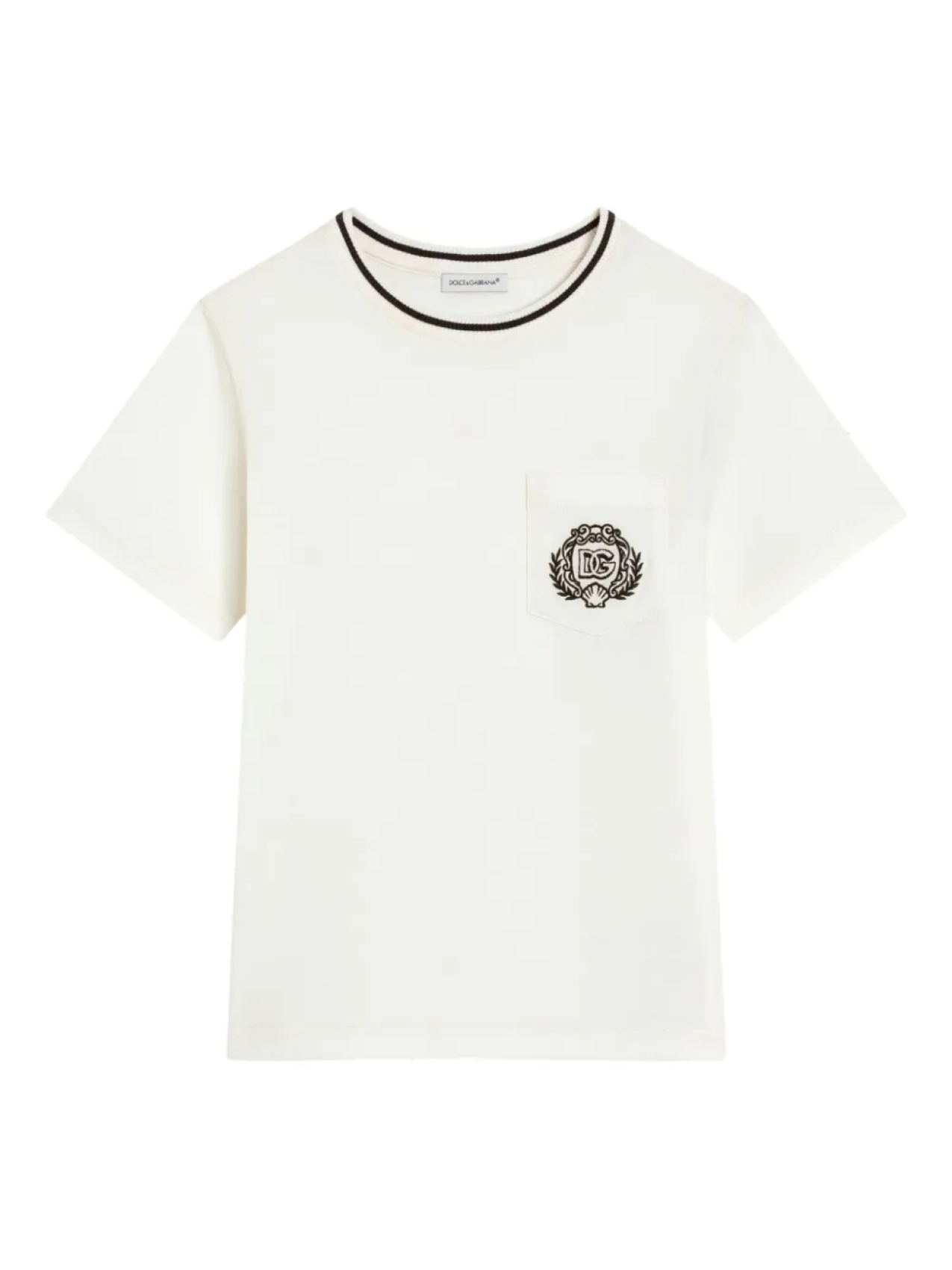 

Dolce & Gabbana Kids футболка с накладным карманом, белый
