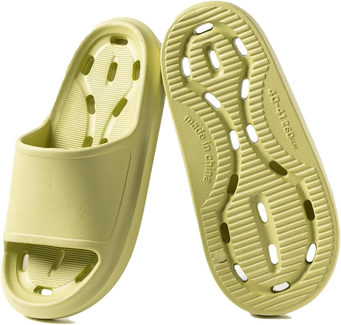 

Женские и мужские шлепанцы для душа oukisam, быстро сохнущие, легкая подошва, нескользящие шлепанцы для ванной, зеленый