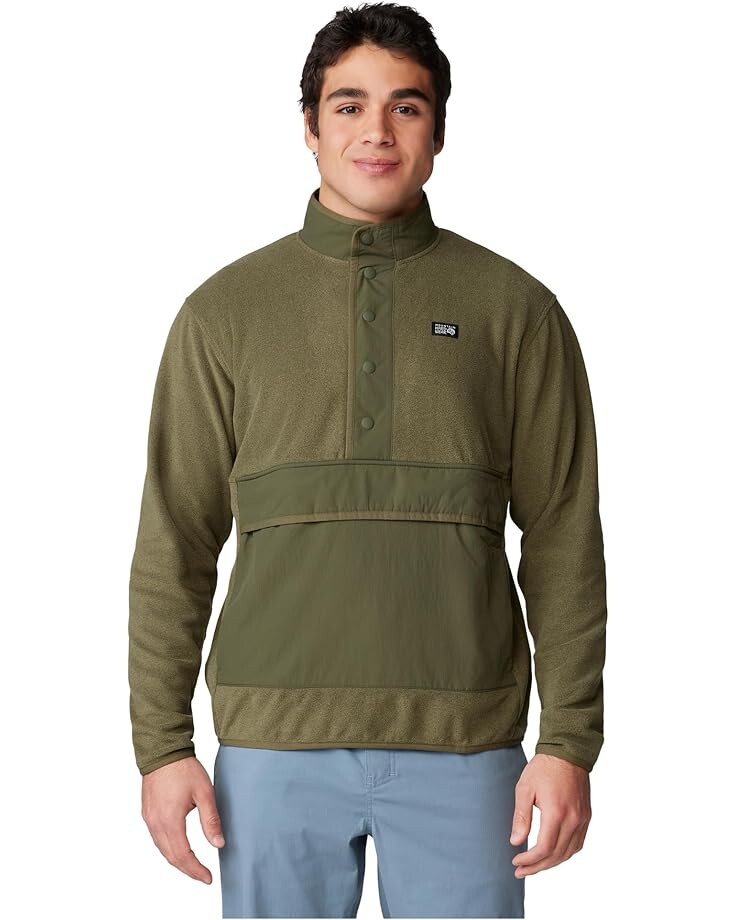

Свитер Mountain Hardwear Microchill Snap Pullover, цвет Combat Green Heather