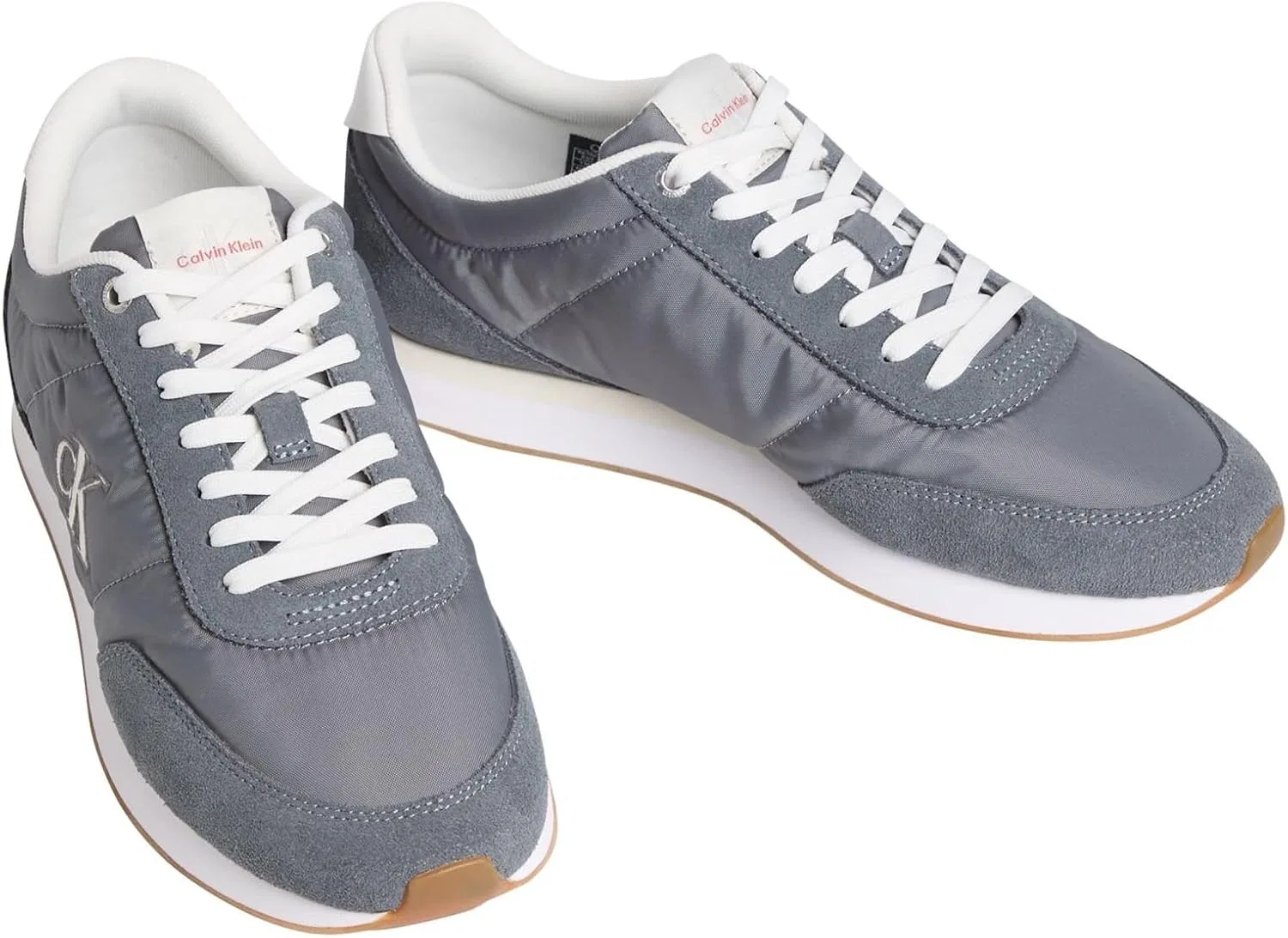 Мужские кроссовки Calvin Klein Retro Runner ESS Mix Mat Ym0ym01361 Low Top Calvin Klein Jeans, Grey Night Owl Off White — фото 3