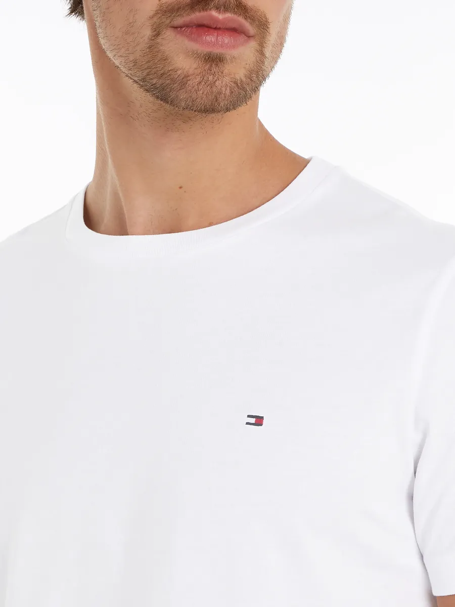 Футболка Tommy Hilfiger "ESSENTIAL REG FIT SOLID TEE", с круглым вырезом, белый — фото 3