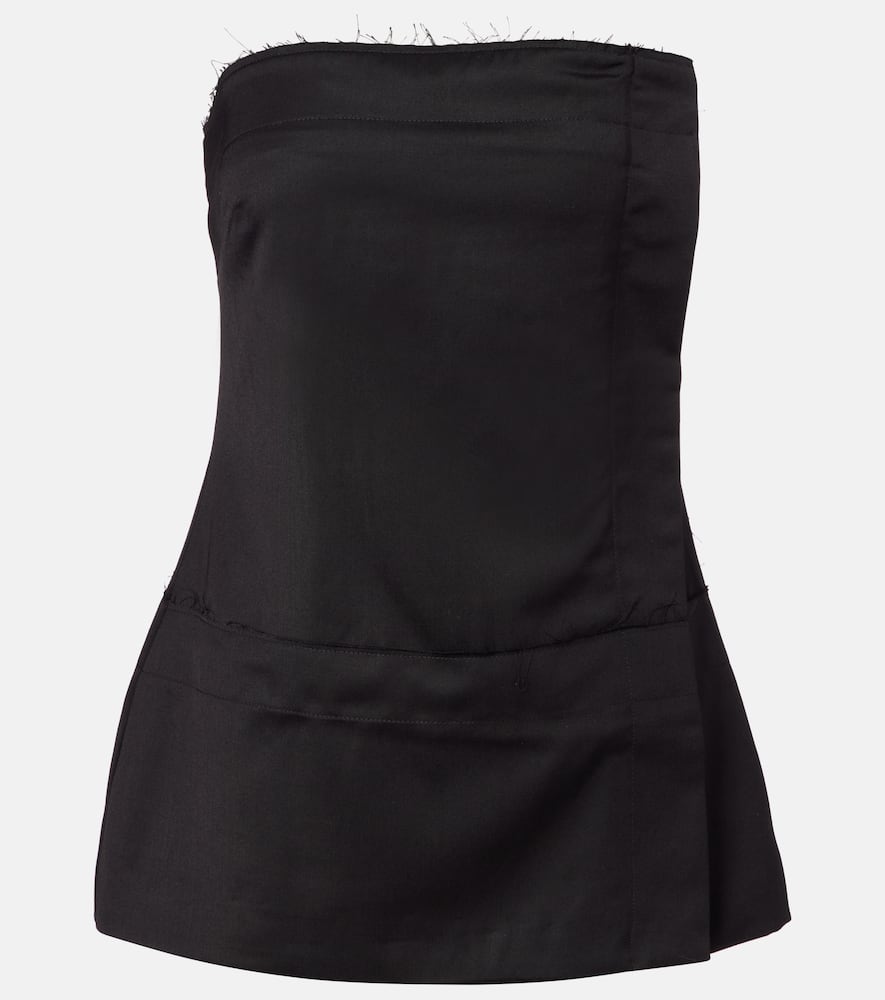 

Топ-бюстье с эффектом поношенности Entire Studios, Black