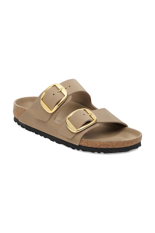 Кожаные шлепанцы Boston с широкой пряжкой Birkenstock, бежевый — фото 2