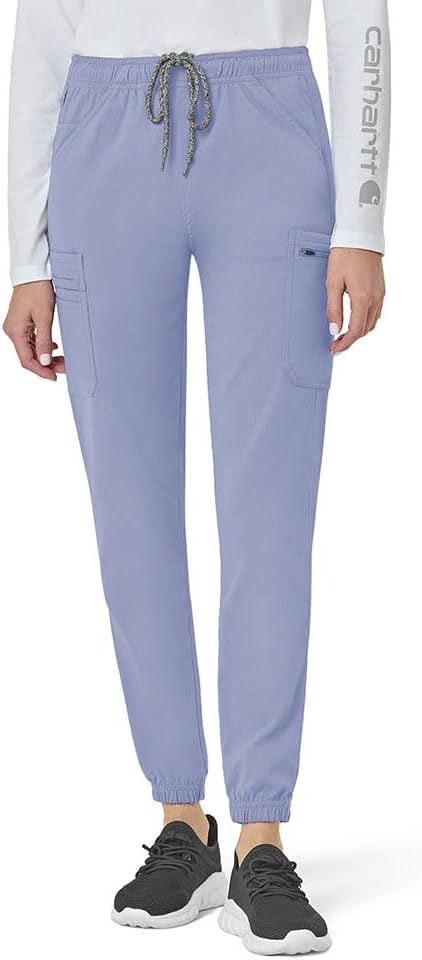

Carhartt Scrubs C52137 женские брюки-джоггеры с карманами Rugged Flex Modern Fit, Ceil Blue