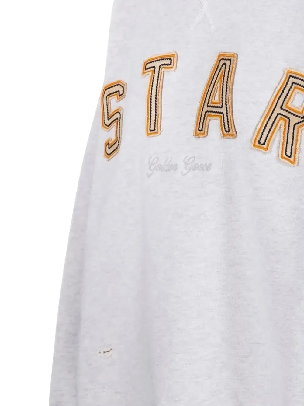 Толстовка с вышитыми звездами Golden Goose, серый — фото 4