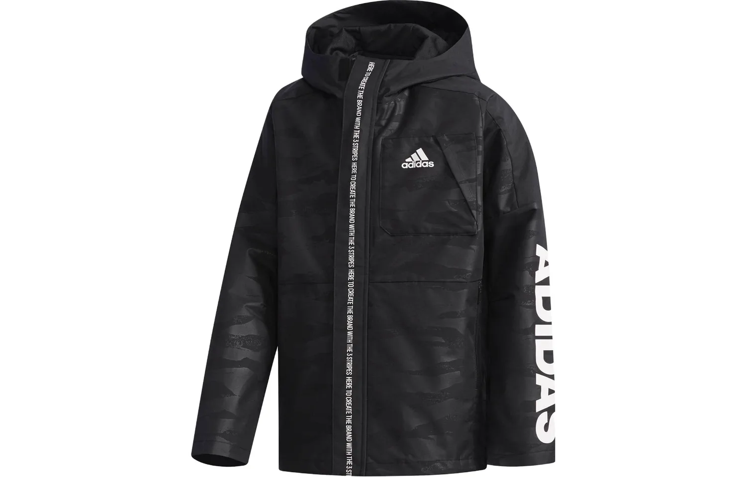 Adidas Куртка детская черно-сине-серая — фото 3
