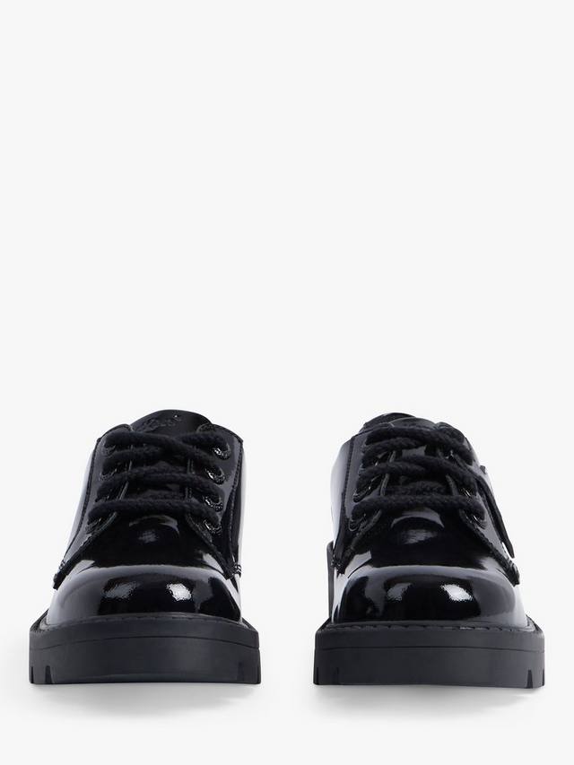 Детские кожаные дерби Kori на шнуровке Kickers, Black — фото 2