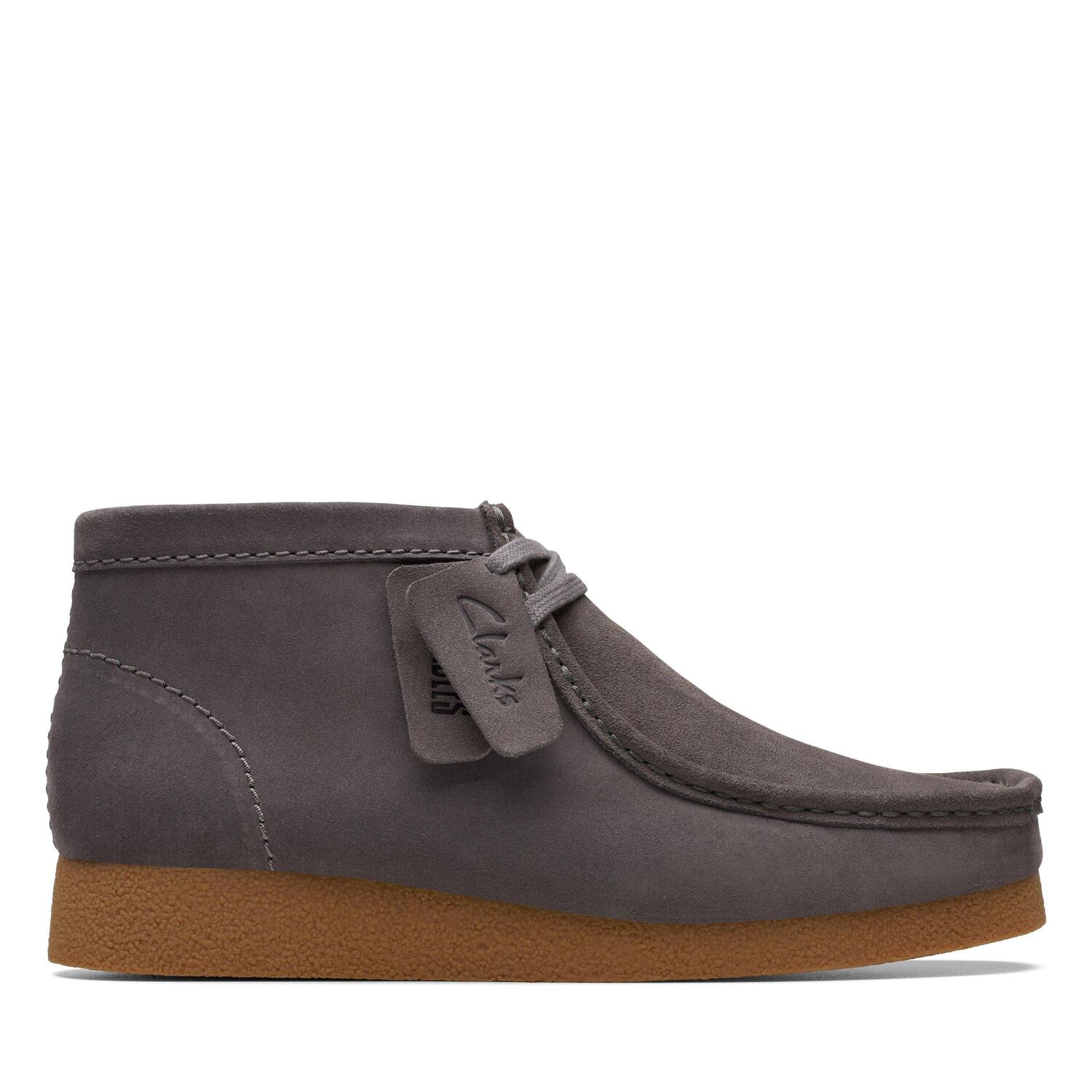 

Ботинки Clarks Wallabee EVO из серой замши, серый
