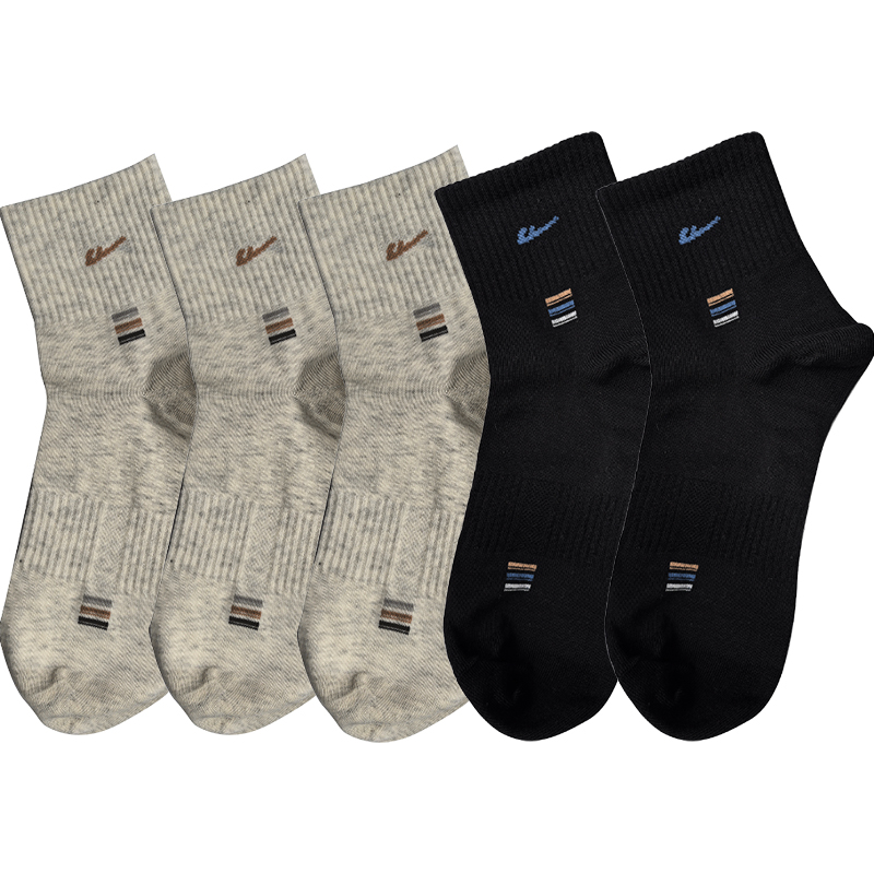 

Унисекс носки Mid Calf WARRIOR, [5 pack]3 бежевый+2 черный