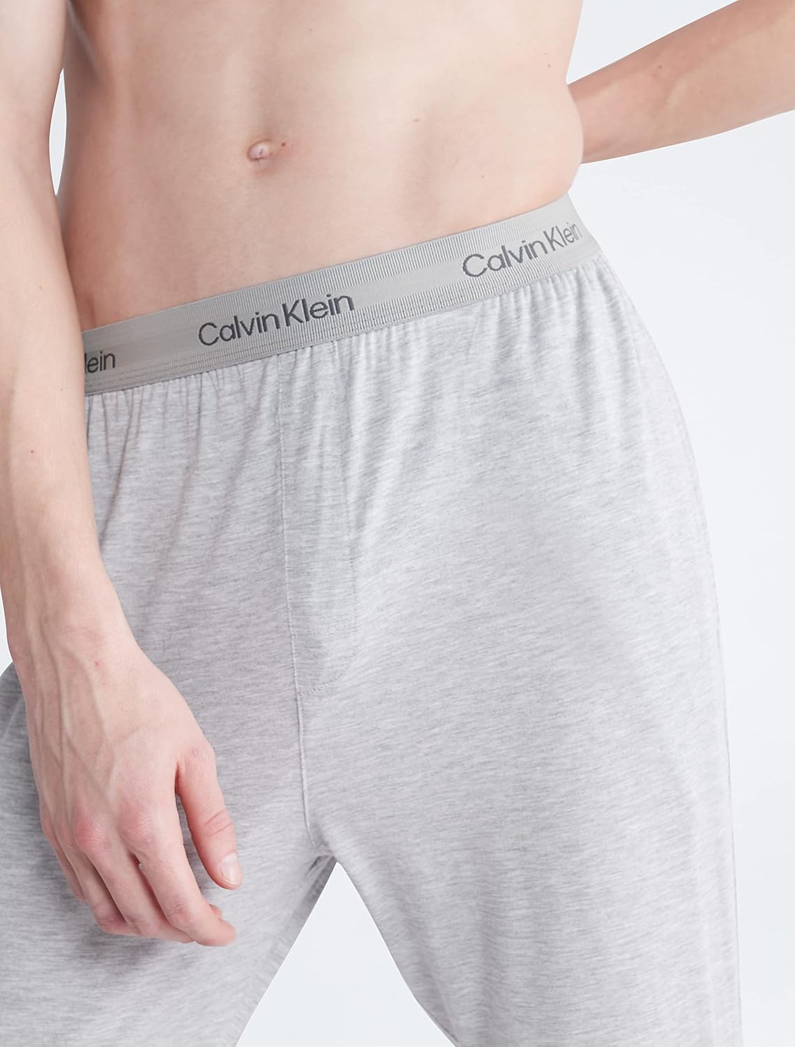 Мужские ультрамягкие современные джоггеры Calvin Klein из модала, Grey Heather — фото 3