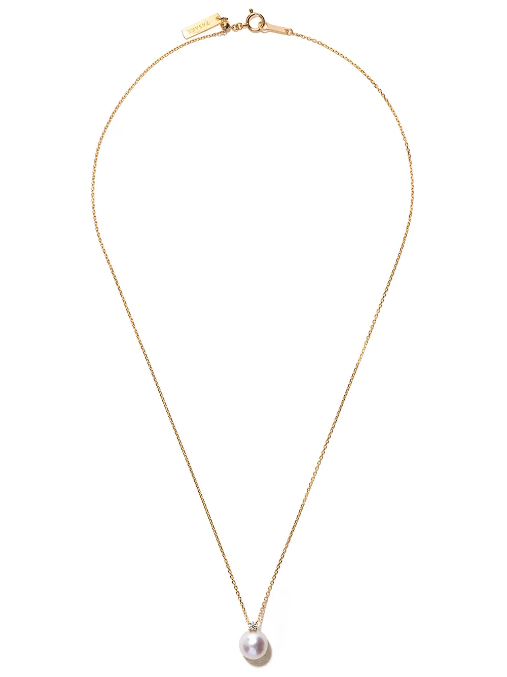 

Колье из желтого золота с жемчугом и бриллиантом TASAKI, золотой