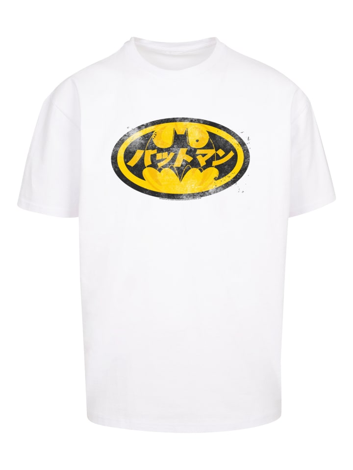 

Футболка F4NT4STIC DC Comics Batman Japanese Logo Yellow, белый