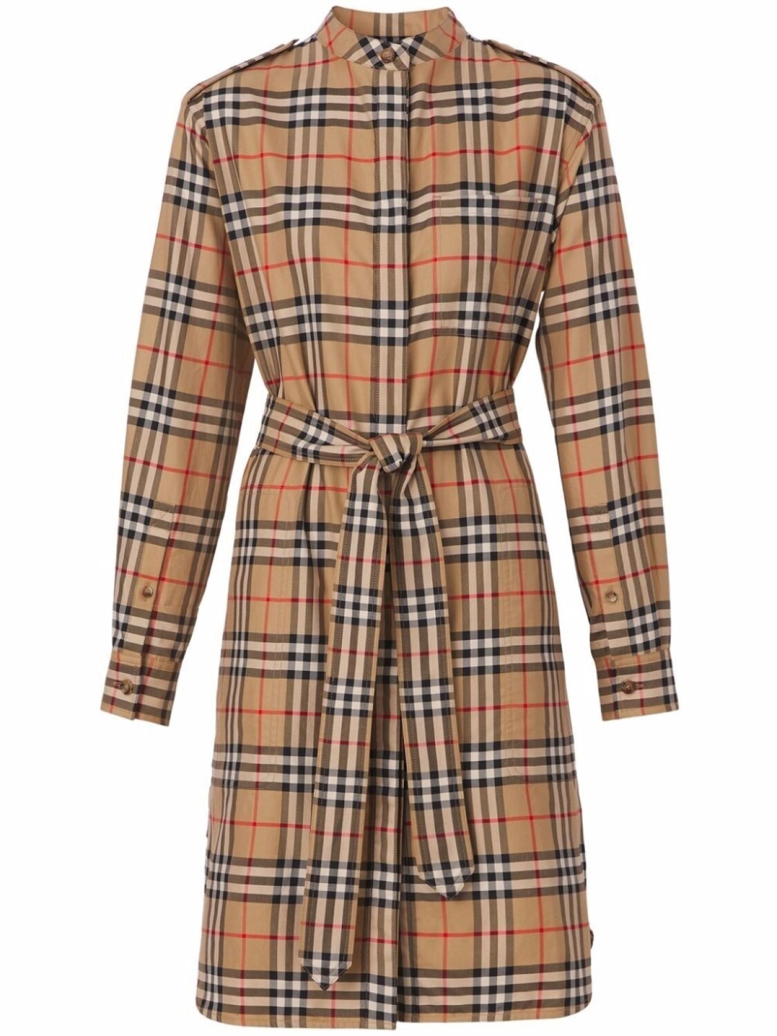 

Burberry платье-рубашка в клетку Vintage Check, коричневый