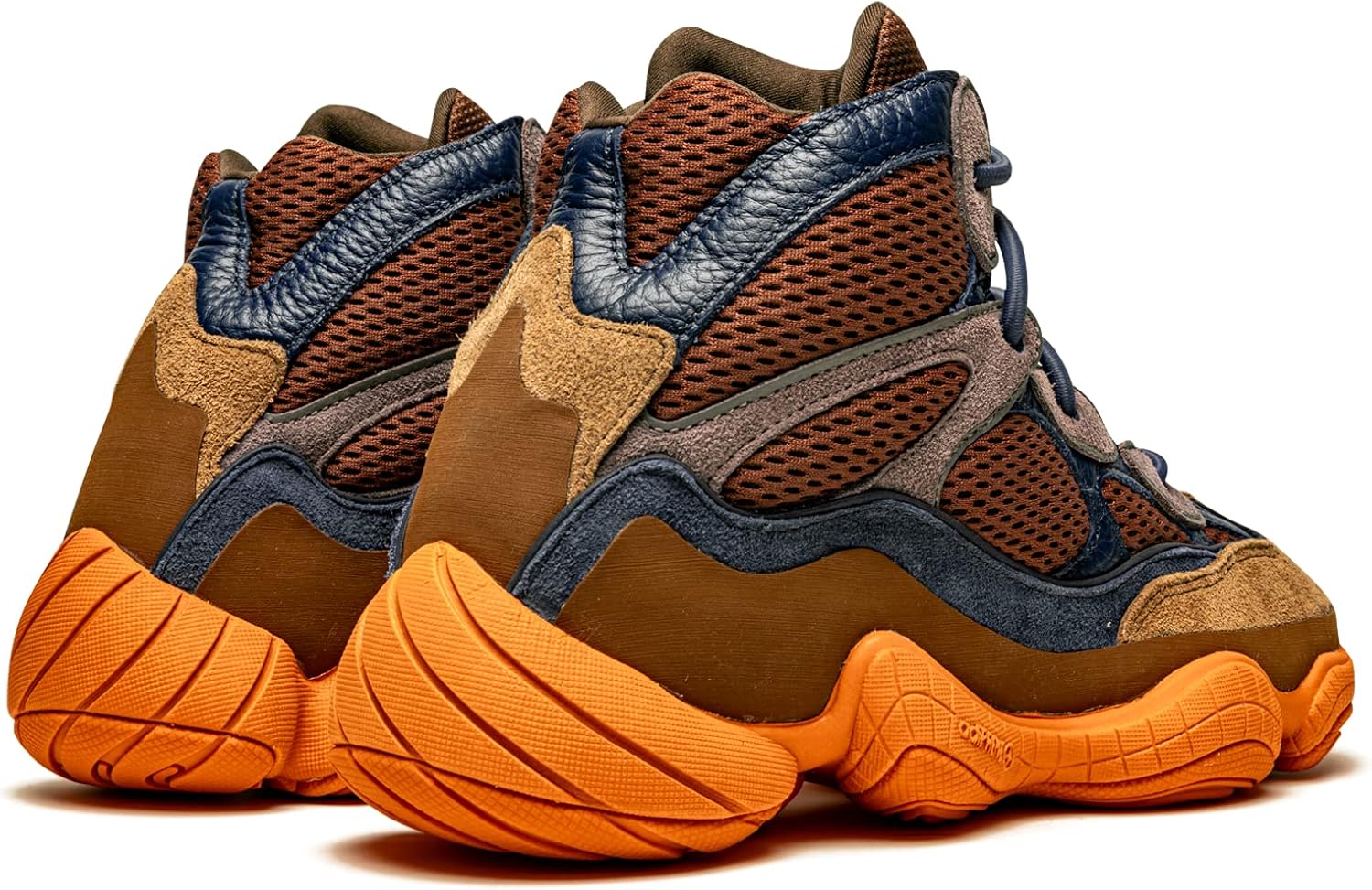 Мужские кроссовки adidas Yeezy 500 на шнуровке, Tactile Orange/Tactile Orange/Tactile Orange — фото 3