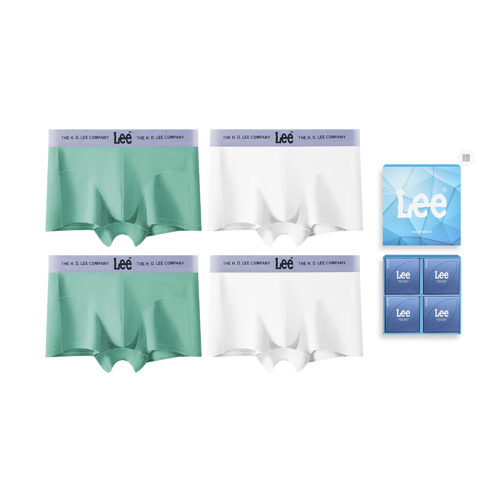 

Классические 101 Underpants мужские боксеры 4 шт Lee, белый