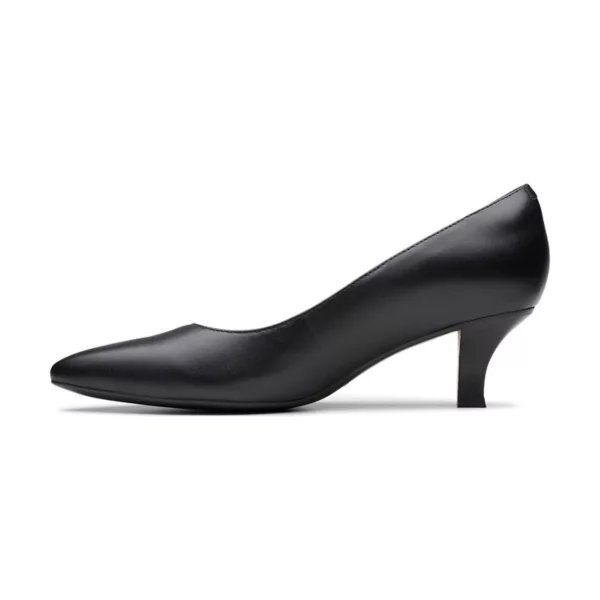 Женские кожаные лодочки Kepley vine Clarks, черный — фото 3