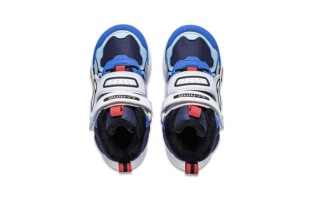 Кроссовки LINING YOUNG Kids Outdoor Shoes PS High-top Bright Blue/Deep Ship Blue/Standard White, белый — фото 4