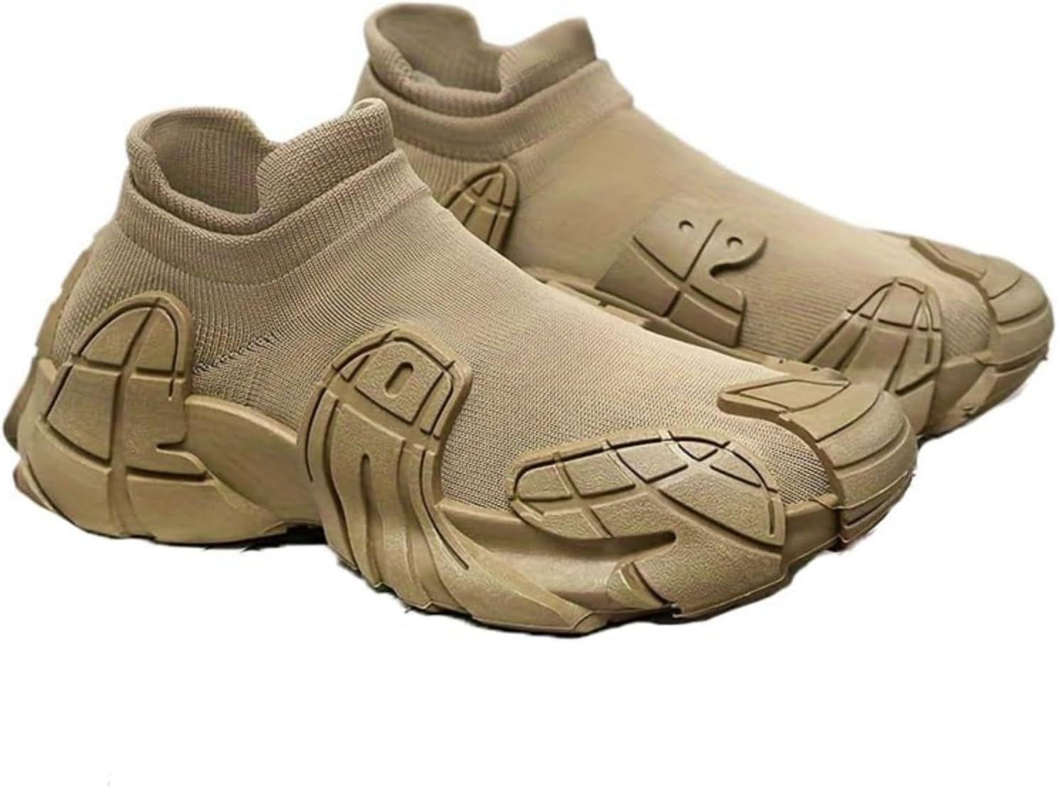 

Мужские сетчатые кроссовки носки, модные дышащие беговые кроссовки, легкие нескользящие кроссовки с воздушной подушкой, повседневные кроссовки на один шаг для тренажерного зала и занятий спортом, удобная обувь Lghlmcl, хаки